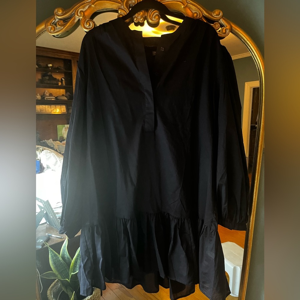 Navy Blue Banana Republic dress with balloon sleeve size XXL